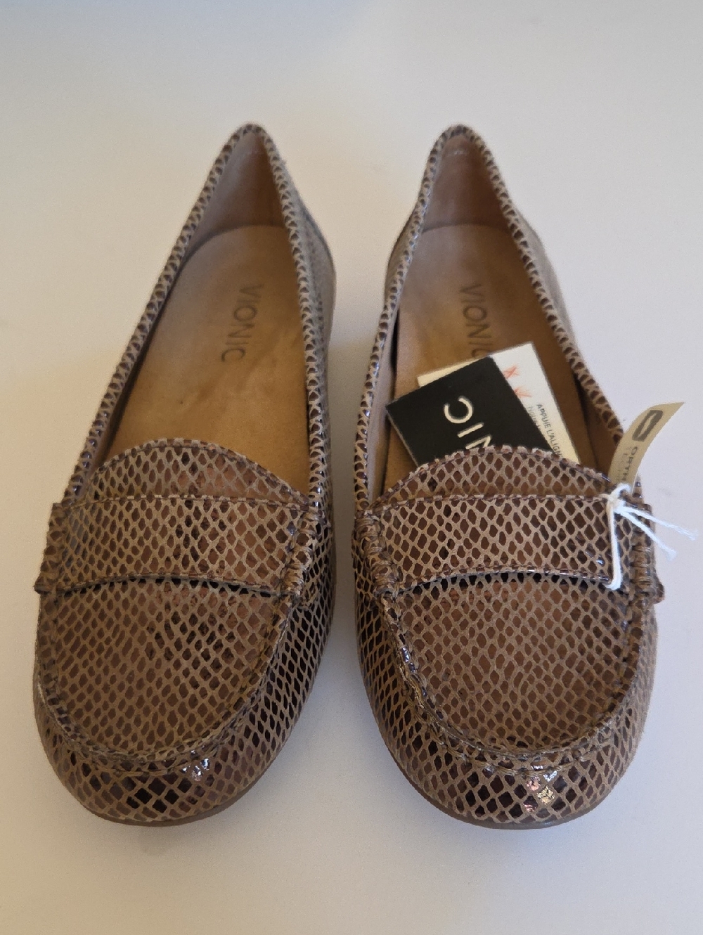 Vionic Shoes | Vionic Larrun Loafer Snake Flats | Brown/Tan/Bronze | Size 6